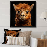 Serene Alpaca in Natural Elegance - Alpaca Canvas Wall Art
