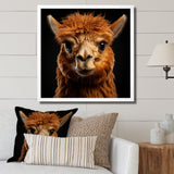 Serene Alpaca in Natural Elegance - Alpaca Canvas Wall Art
