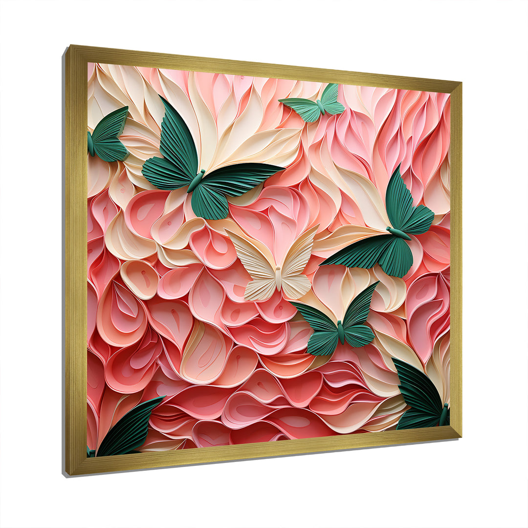 Detailed green butterfly Harmony - Butterfly Wall Decor