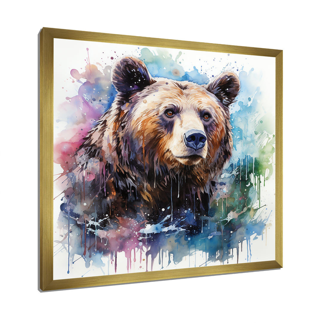 Brown bear forest wondering - Brown Bear Wall Art