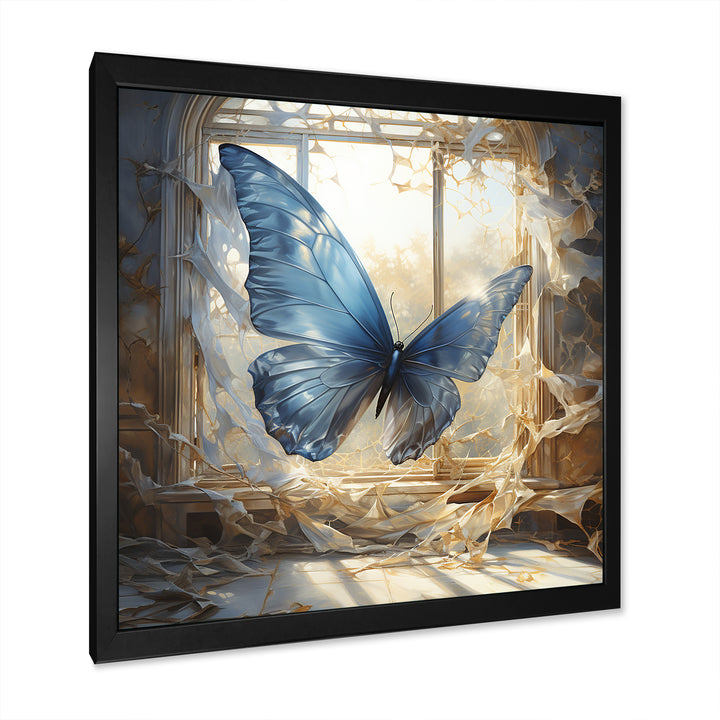 Cottage blue Butterfly escape - Butterfly Wall Art Prints