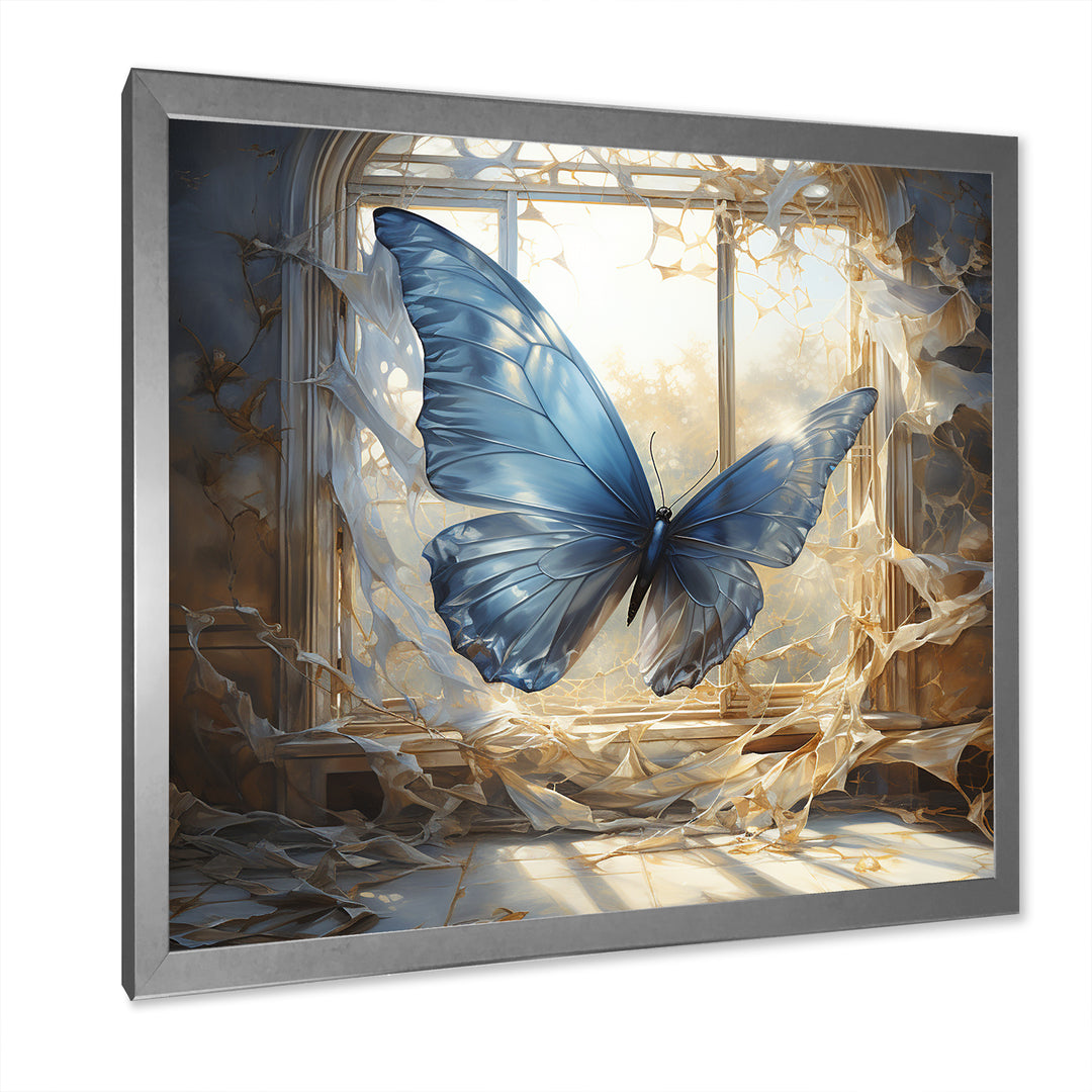 Cottage blue Butterfly escape - Butterfly Wall Art Prints