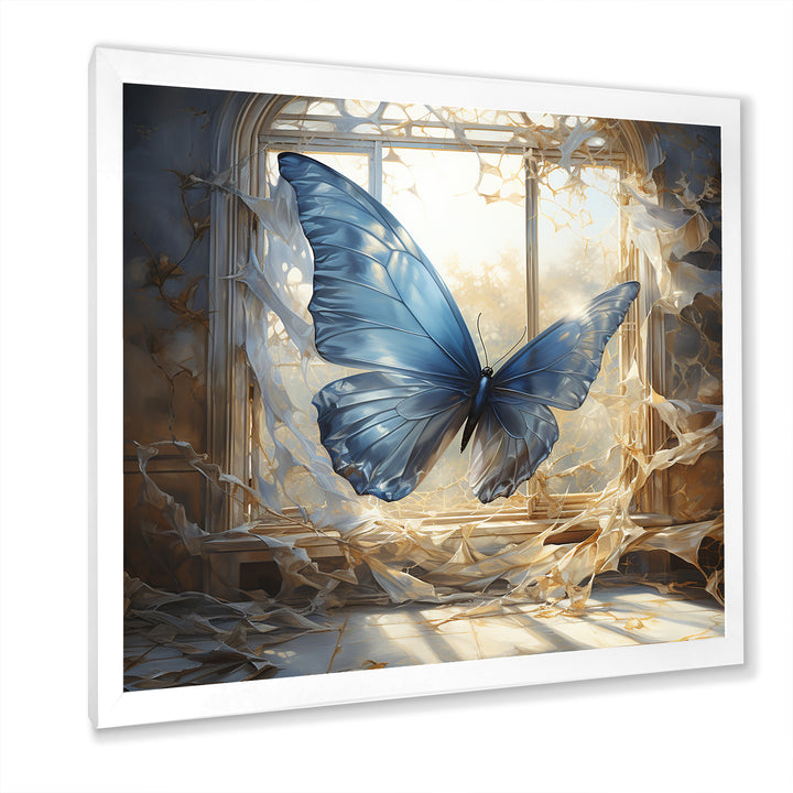 Cottage blue Butterfly escape - Butterfly Wall Art Prints