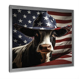 Patriotic Cow in USA - Cow Living Room Wall Art