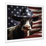 Patriotic Cow in USA - Cow Living Room Wall Art