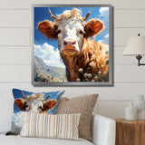 Cow portrait in a flower meadow - Cow Wall Art Prints