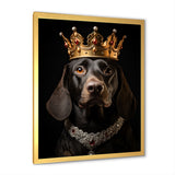 Crowned Royal Dachshund dog king - Dog Canvas Wall Art