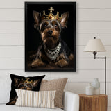 Crowned Royal Yorkshire Dog King - Dog Wall Decor