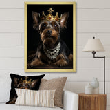 Crowned Royal Yorkshire Dog King - Dog Wall Decor