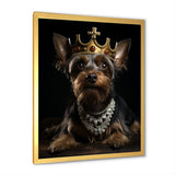 Crowned Royal Yorkshire Dog King - Dog Wall Decor