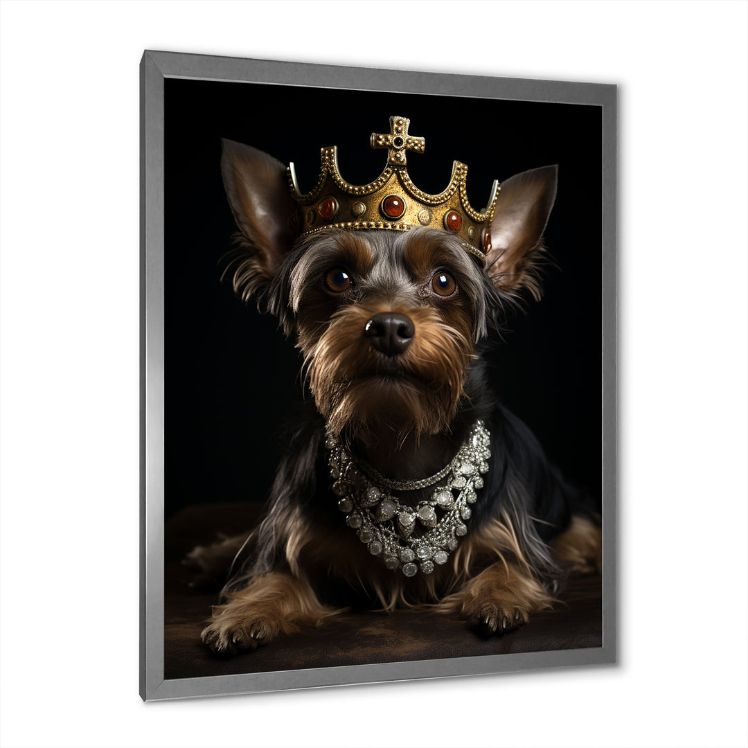 Crowned Royal Yorkshire Dog King - Dog Wall Decor