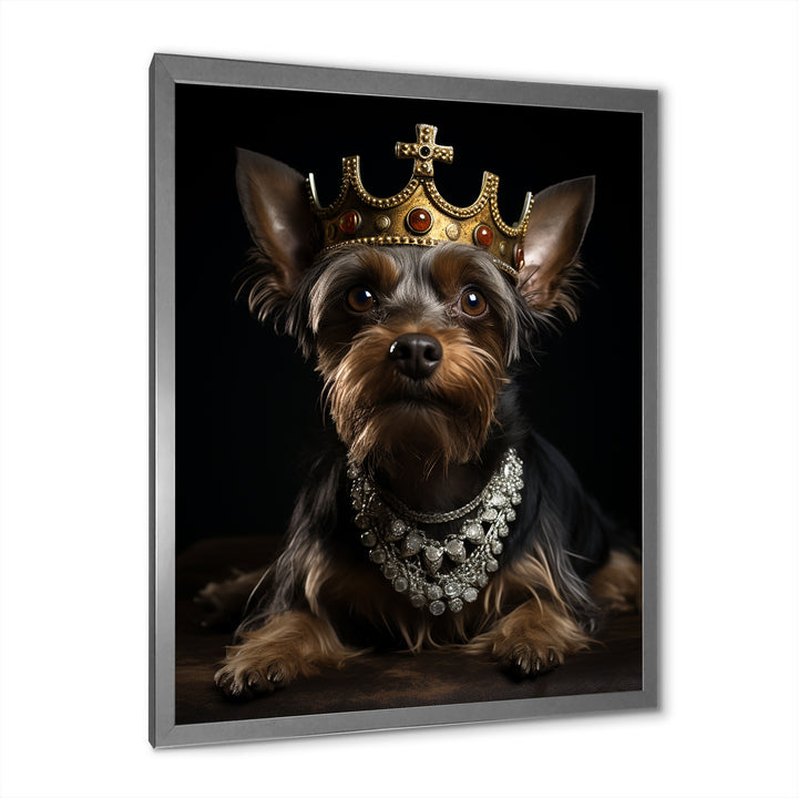 Crowned Royal Yorkshire Dog King - Dog Wall Decor
