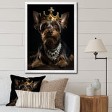 Crowned Royal Yorkshire Dog King - Dog Wall Decor