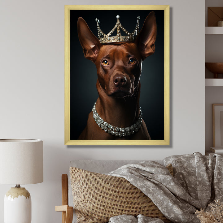 Crowned Royal pitcher dog king - Dog Wall Art Prints