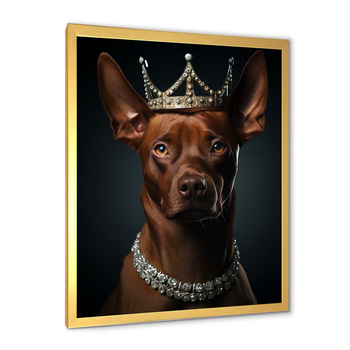 Crowned Royal pitcher dog king - Dog Wall Art Prints
