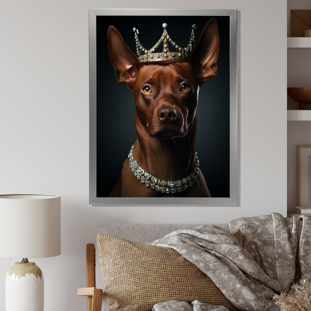 Crowned Royal pitcher dog king - Dog Wall Art Prints