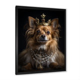 Crowned Royal bloodhound Pomeranian Dog - Yellow Dog Wall Art