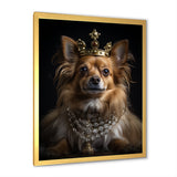 Crowned Royal bloodhound Pomeranian Dog - Yellow Dog Wall Art