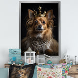 Crowned Royal bloodhound Pomeranian Dog - Yellow Dog Wall Art