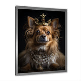 Crowned Royal bloodhound Pomeranian Dog - Yellow Dog Wall Art