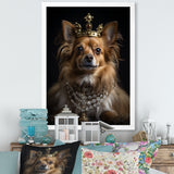 Crowned Royal bloodhound Pomeranian Dog - Yellow Dog Wall Art