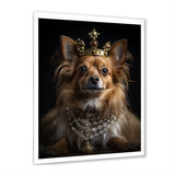 Crowned Royal bloodhound Pomeranian Dog - Yellow Dog Wall Art