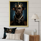 Crowned Royal Boston Terror - Black Dog Wall Art