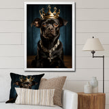 Crowned Royal Boston Terror - Black Dog Wall Art