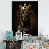 Crowned Royal mountain Dog - Dog Framed Canvas Art