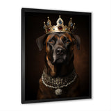 Crowned Royal mountain Dog - Dog Framed Canvas Art