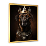Crowned Royal mountain Dog - Dog Framed Canvas Art