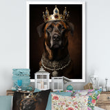 Crowned Royal mountain Dog - Dog Framed Canvas Art