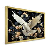 Springtime floral dove - Dove Canvas Wall Art