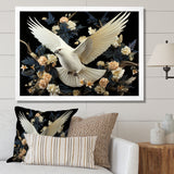 Springtime floral dove - Dove Canvas Wall Art