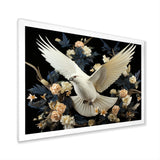 Springtime floral dove - Dove Canvas Wall Art