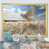 Take off white Dove harmony - Dove Canvas Wall Art