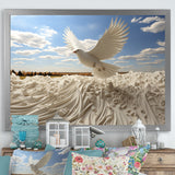 Take off white Dove harmony - Dove Canvas Wall Art