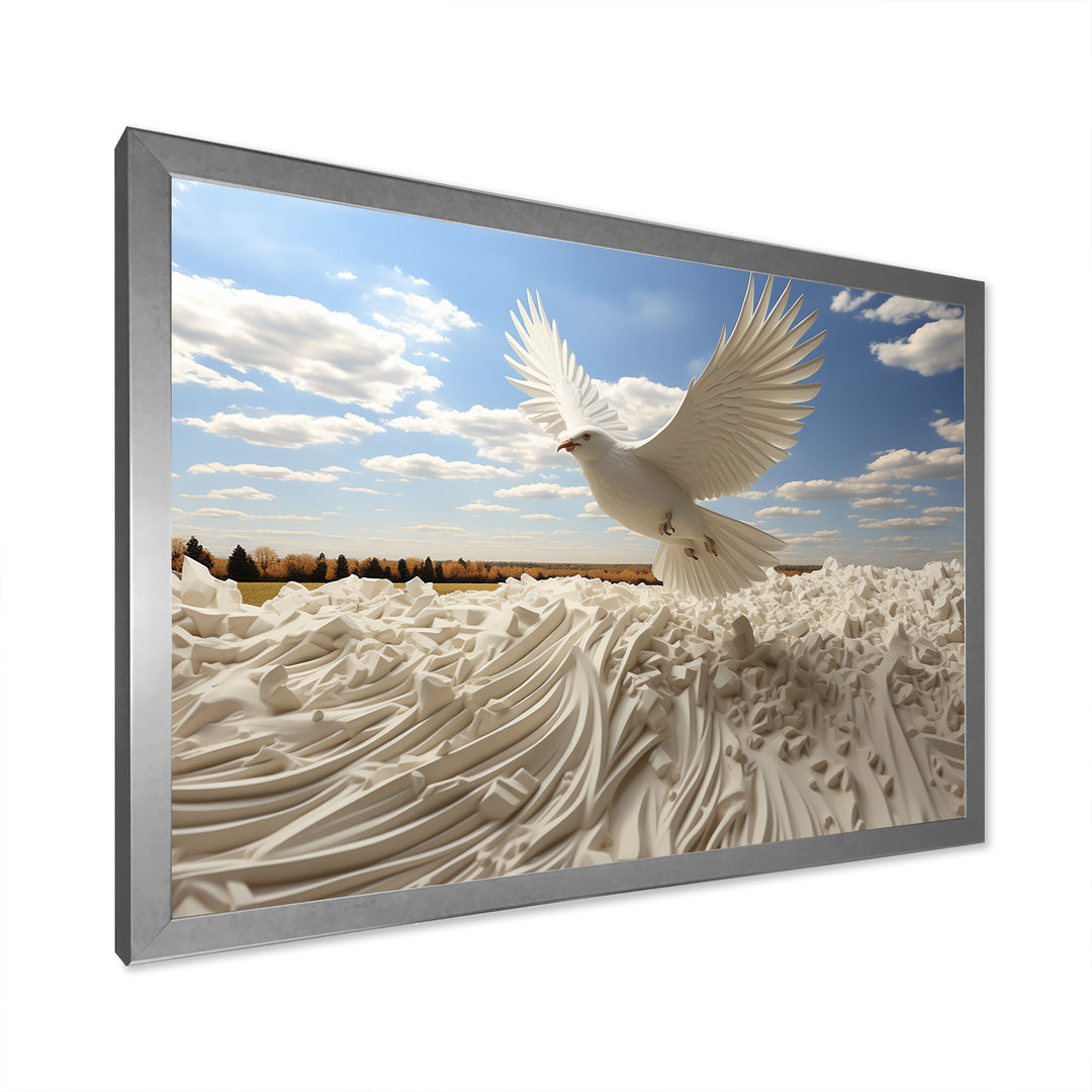Take off white Dove harmony - Dove Canvas Wall Art