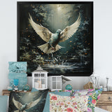 Green and white Dove take off harmony - Dove Wall Decor