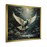 Green and white Dove take off harmony - Dove Wall Decor