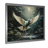 Green and white Dove take off harmony - Dove Wall Decor