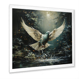 Green and white Dove take off harmony - Dove Wall Decor