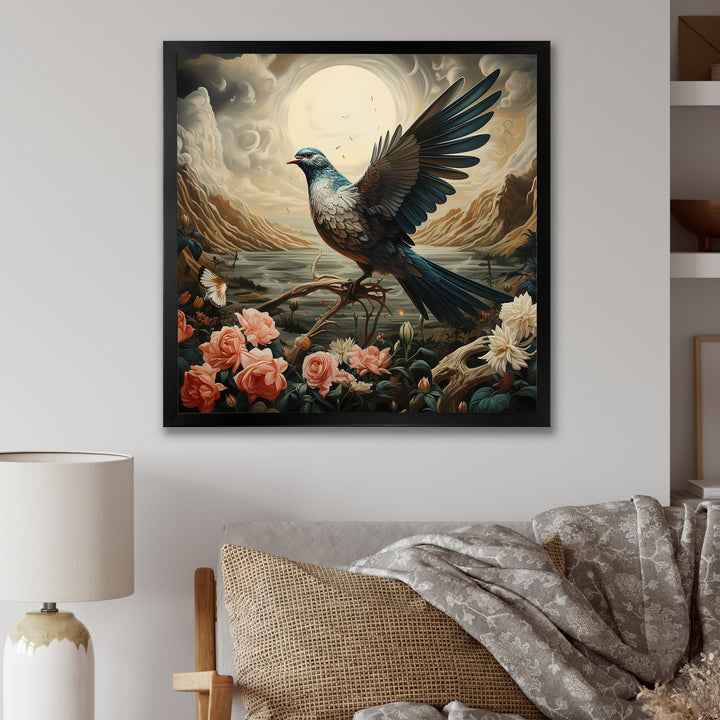 Vintage dove sunset flight - Dove Wall Art Prints