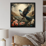 Vintage dove sunset flight - Dove Wall Art Prints