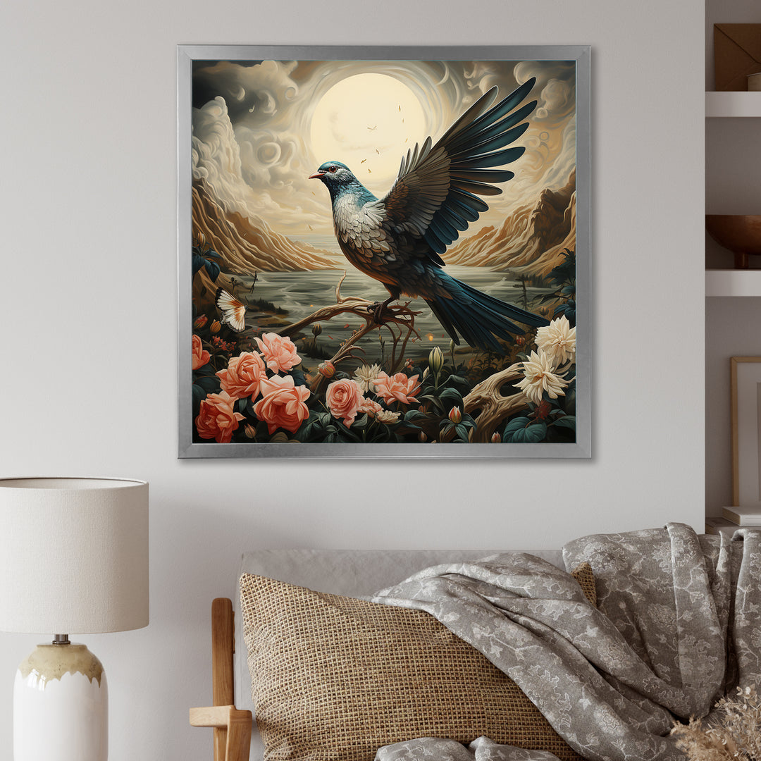 Vintage dove sunset flight - Dove Wall Art Prints