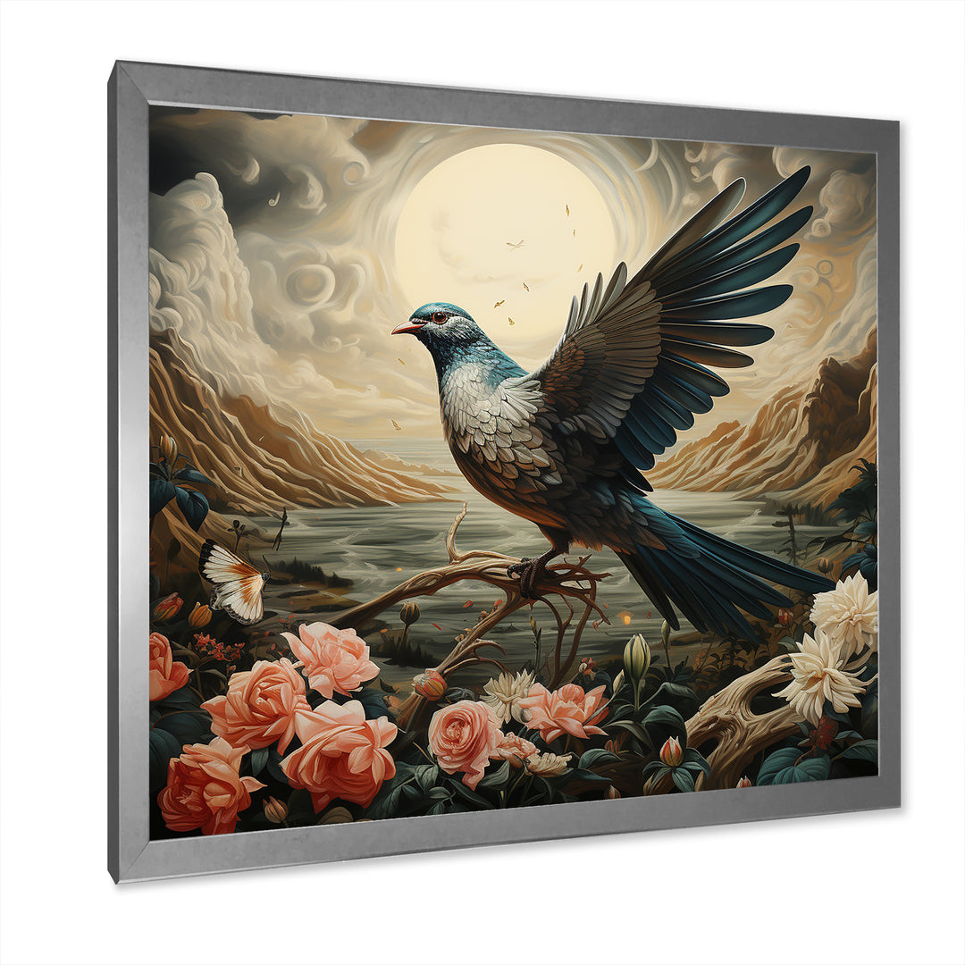 Vintage dove sunset flight - Dove Wall Art Prints
