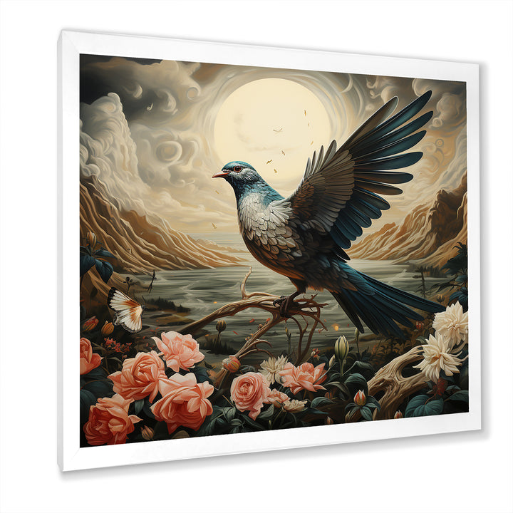Vintage dove sunset flight - Dove Wall Art Prints