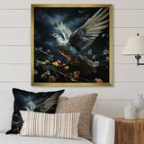 Blue and white Dove take off harmony - Dove Wall Art Prints