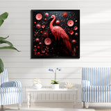 Ping Pong Plumage Fiasco - Flamingo Canvas Wall Art