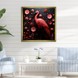 Ping Pong Plumage Fiasco - Flamingo Canvas Wall Art